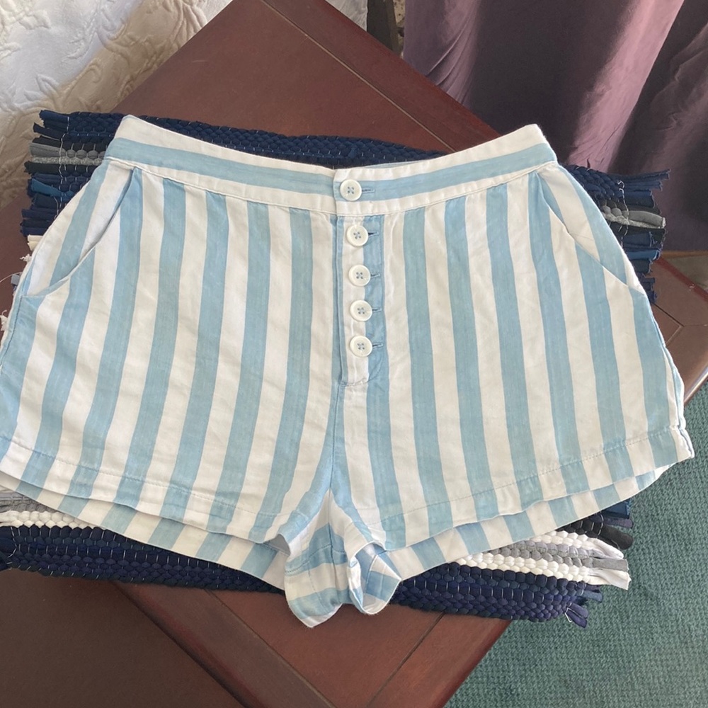 Striped Cloth Shorts